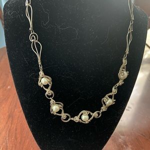 Silver and Pearl Necklace